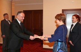 Președintele Igor Dodon a primit scrisorile de acreditare a patru noi ambasadori