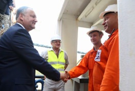 Președintele Igor Dodon a efectuat o vizită la Portul Internațional Liber Giurgiulești