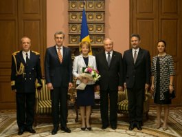 Nicolae Timofti met the Crown Princess Margareta and Prince Radu of Romania