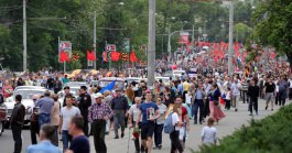 Președintele Republicii Moldova, Igor Dodon, a participat la acţiunile organizate cu prilejul Zilei Victoriei 