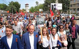 Președintele Republicii Moldova, Igor Dodon, a participat la acţiunile organizate cu prilejul Zilei Victoriei 