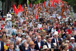 Președintele Republicii Moldova, Igor Dodon, a participat la acţiunile organizate cu prilejul Zilei Victoriei 