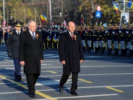 President Nicolae Timofti attends military parade on National Day of Romania