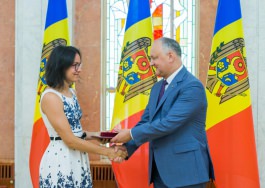 Igor Dodon a înmînat distincții de stat unui grup de sportivi și antrenori