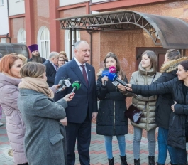 Şeful statului a vizitat Spitalul Clinic Municipal „Sfîntul Arhanghel Mihail”