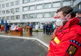 Președintele Republicii Moldova a participat la ceremonia de donare a unui prim lot din asistența umanitară acordată de România