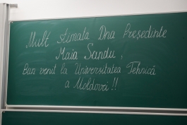 Președintele Maia Sandu a discutat cu profesorii și studenții Universității Tehnice a Moldovei