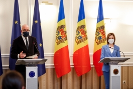 Președintele Maia Sandu s-a întâlnit cu Președintele Consiliului European, Charles Michel