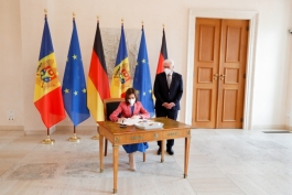 Președintele Maia Sandu s-a întâlnit, în prima zi a vizitei oficiale la Berlin, cu Președintele Republicii Federale Germania, Frank-Walter Steinmeier