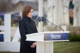 Președinta Maia Sandu, împreună cu Președintele Zelenskyy și alți șefi de state și de guverne, au comemorat victimele de la Bucea