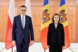 Președinta Maia Sandu s-a întâlnit cu Premierul polonez, Mateusz Morawiecki, venit la Chișinău