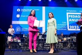 Șefa statului a participat la Gala Laureaților Concursului republican „Pedagogul Anului”, ediția 2023