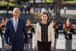 Președinta Maia Sandu l-a primit în vizită oficială pe Președintele portughez, Marcelo Rebelo de Sousa 