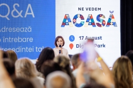 Șefa statului a discutat cu moldovenii din diasporă, la Festivalul „Ne Vedem Acasă”