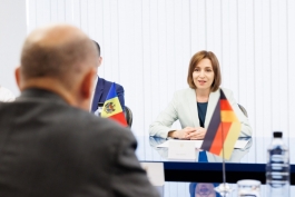 Președinta Maia Sandu, găzduindu-l pe cancelarul Olaf Scholz: „Germania rămâne un prieten de nădejde al Moldovei”