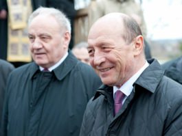 Președintele Nicolae Timofti și domnul Traian Băsescu, fost președinte al României, au vizitat orașul Soroca